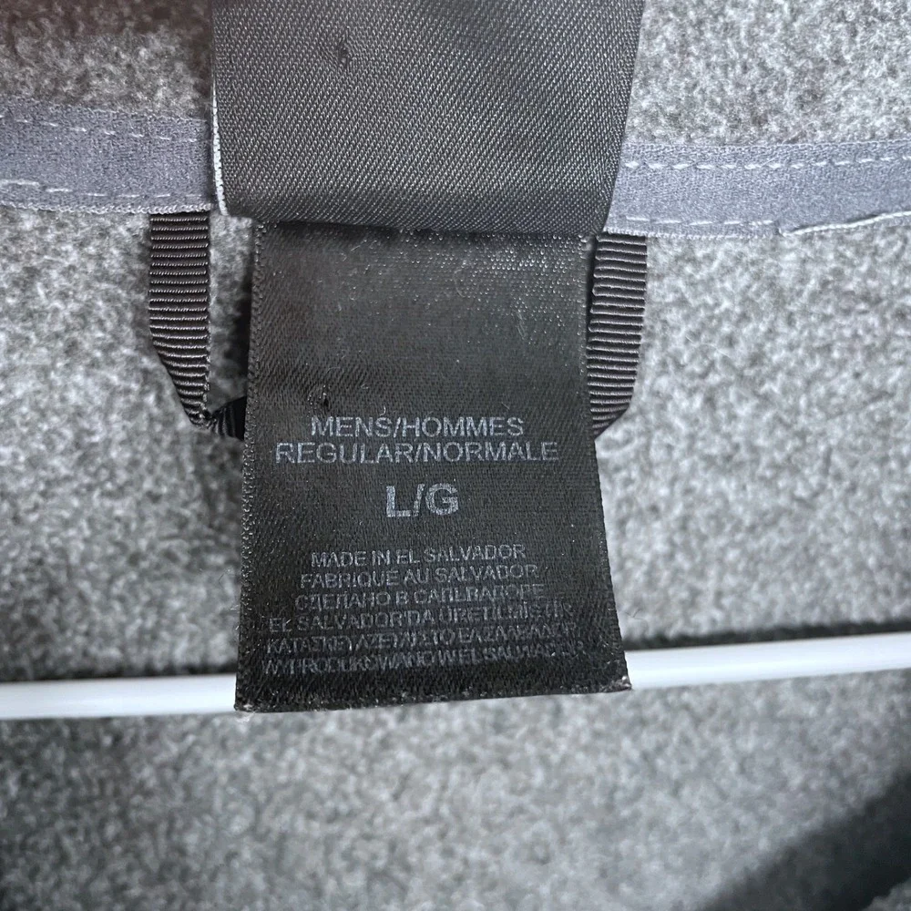 Gray The North Face‎ Full Zip Fleece Jacket Large Mens Sweatshirt Outdoor
